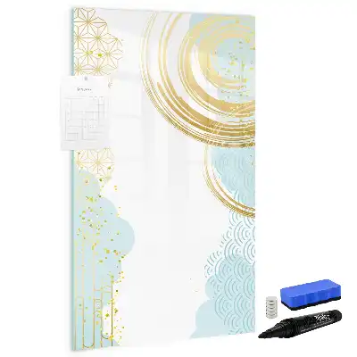 Magnetisch glazen memobord voor aan de muur decoratieve abstractie
