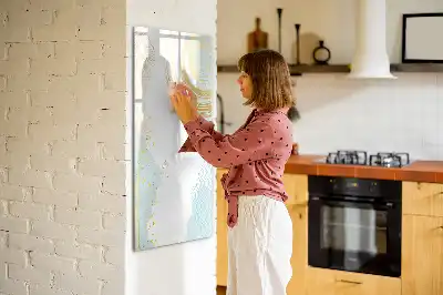 Magnetisch glazen memobord voor aan de muur decoratieve abstractie