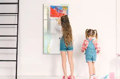 Magnetisch glazen memobord voor aan de muur decoratieve abstractie