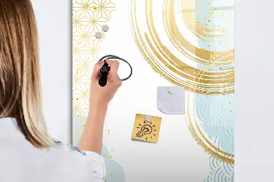 Magnetisch glazen memobord voor aan de muur decoratieve abstractie