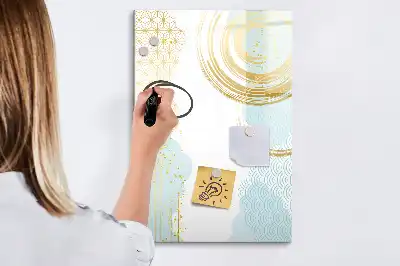 Magnetisch glazen memobord voor aan de muur decoratieve abstractie