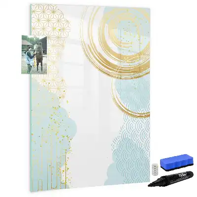 Magnetisch glazen memobord voor aan de muur decoratieve abstractie