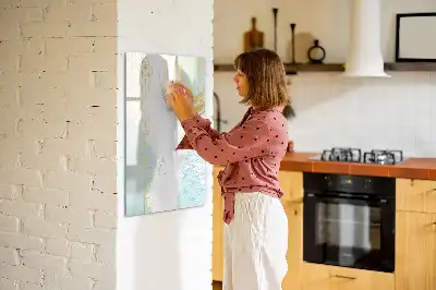 Magnetisch glazen memobord voor aan de muur decoratieve abstractie