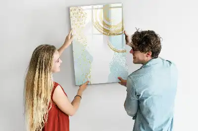 Magnetisch glazen memobord voor aan de muur decoratieve abstractie