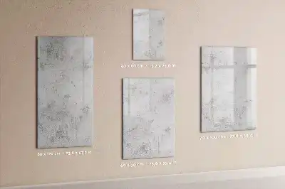 Glazen magneetbord met decoratieve print van een betonnen muur