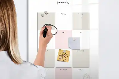 Jaarplanner van glas met decoratieve print
