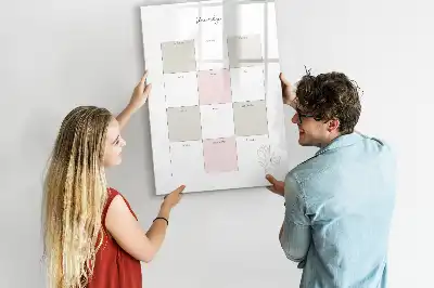 Jaarplanner van glas met decoratieve print