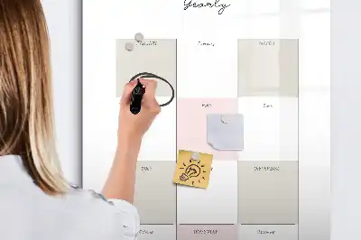 Jaarplanner van glas met decoratieve print