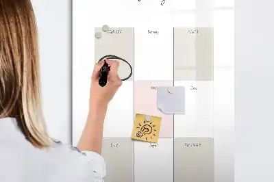Jaarplanner van glas met decoratieve print