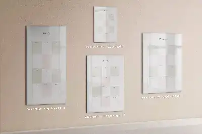 Jaarplanner van glas met decoratieve print