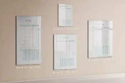 Glazen maandplanner magnetisch memobord voor aan de muur