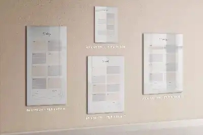 Weekplanner glazen magneetbord met decoratieve print