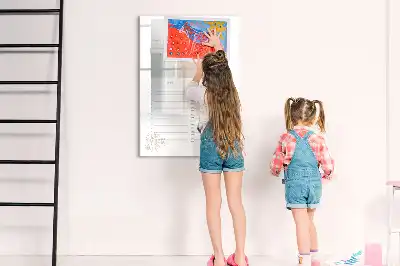 Magnetisch glazen memobord voor aan de muur planner voor vandaag