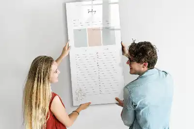 Magnetisch glazen memobord voor aan de muur planner voor vandaag