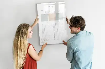 Magnetisch glazen memobord voor aan de muur planner voor vandaag