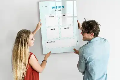 Gezondheidsplanner glazen magneetbord met decoratieve print