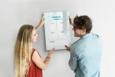 Gezondheidsplanner glazen magneetbord met decoratieve print