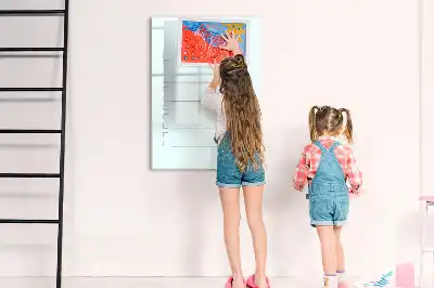 Magnetisch glazen memobord reisplanner voor aan de muur