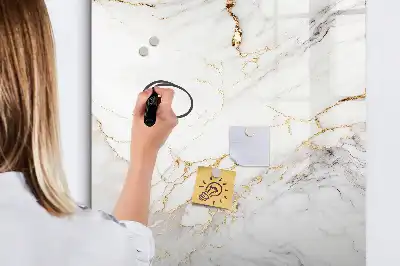 Glazen magneetbord met marmerprint decoratief marmer