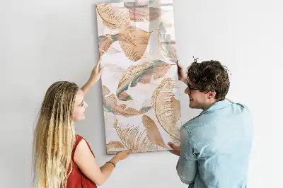 Magnetisch memobord van glas met vogelveren patroon