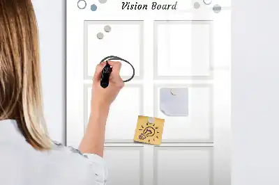 Magnetisch glazen memobord visiebord voor aan de muur
