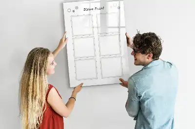 Magnetisch glazen memobord visiebord voor aan de muur