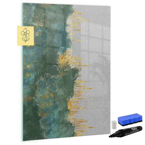 Glazen magneetbord met decoratief patroon