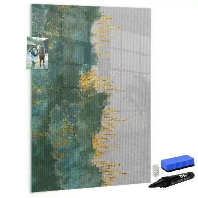 Glazen magneetbord met decoratief patroon