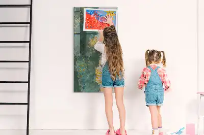 Glazen magneetbord met decoratief patroon