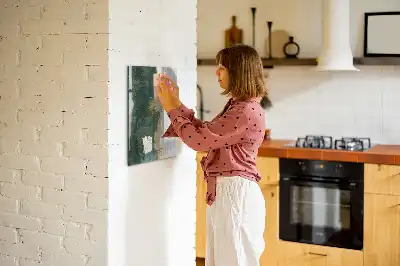 Glazen magneetbord met decoratief patroon