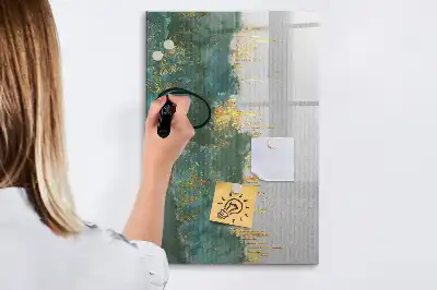 Glazen magneetbord met decoratief patroon