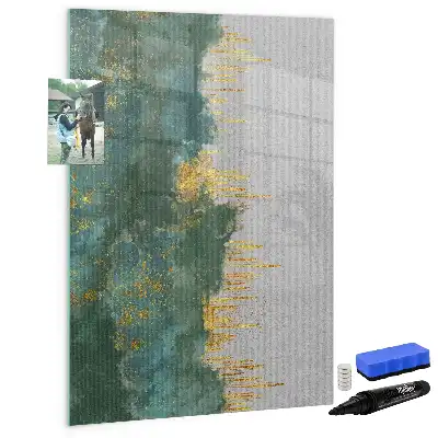 Glazen magneetbord met decoratief patroon