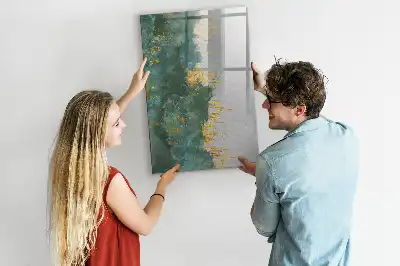 Glazen magneetbord met decoratief patroon