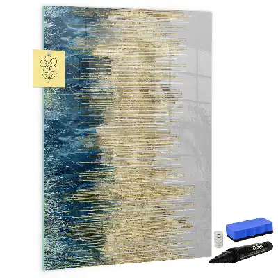 Magnetisch memobord van glas met decoratief patroon