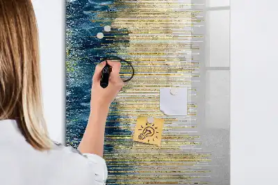 Magnetisch memobord van glas met decoratief patroon