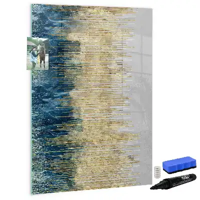 Magnetisch memobord van glas met decoratief patroon