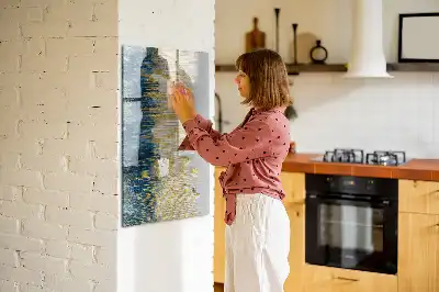 Magnetisch memobord van glas met decoratief patroon