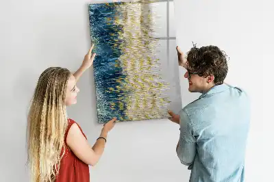 Magnetisch memobord van glas met decoratief patroon