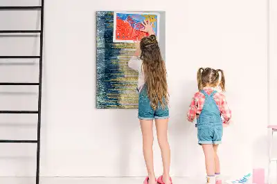 Magnetisch memobord van glas met decoratief patroon
