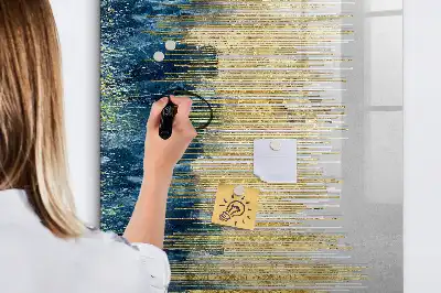 Magnetisch memobord van glas met decoratief patroon