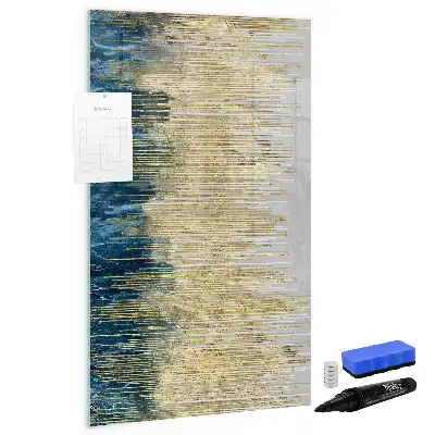 Magnetisch memobord van glas met decoratief patroon