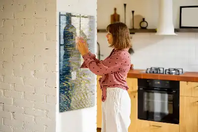 Magnetisch memobord van glas met decoratief patroon