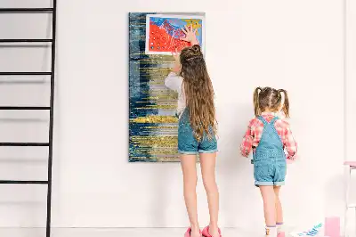 Magnetisch memobord van glas met decoratief patroon