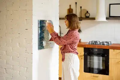 Magnetisch memobord van glas met decoratief patroon