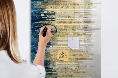 Magnetisch memobord van glas met decoratief patroon