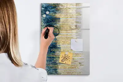 Magnetisch memobord van glas met decoratief patroon