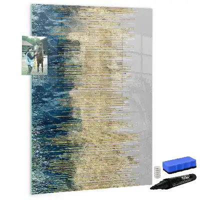 Magnetisch memobord van glas met decoratief patroon