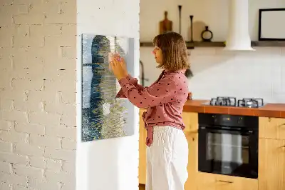 Magnetisch memobord van glas met decoratief patroon