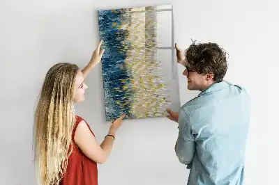 Magnetisch memobord van glas met decoratief patroon