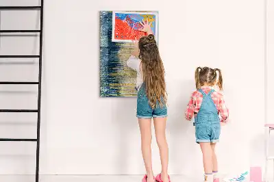 Magnetisch memobord van glas met decoratief patroon